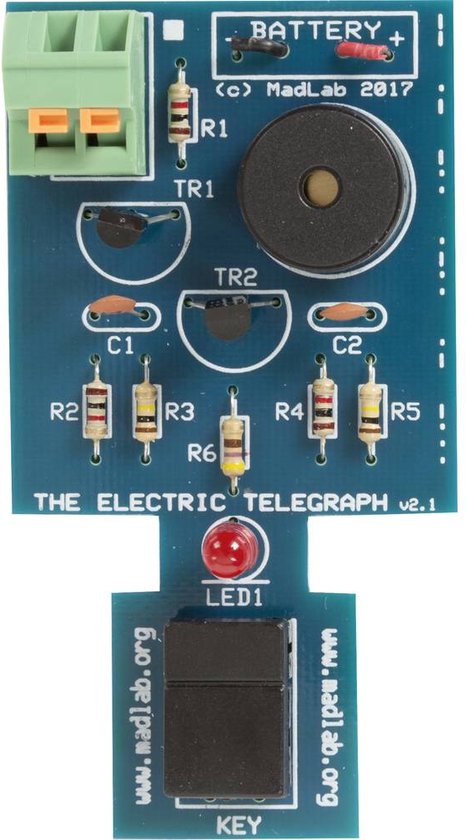 Foto: Whadda madlab electronic kit elektrische telegraaf leer morsecode educatief en leuk