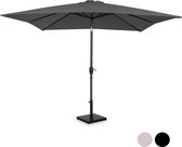 VONROC Premium Stokparasol Rosolina 280x280cm - Incl. parasolvoet & beschermhoes – Vierkante parasol - Kantelbaar – UV werend doek – Grijs