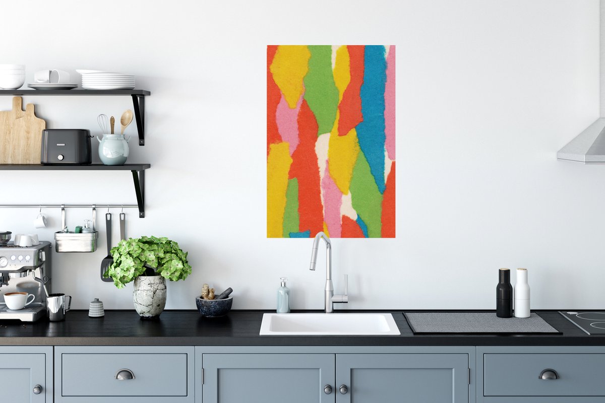 Poster Abstract - Vormen - Collage - Retro - 40x60 cm