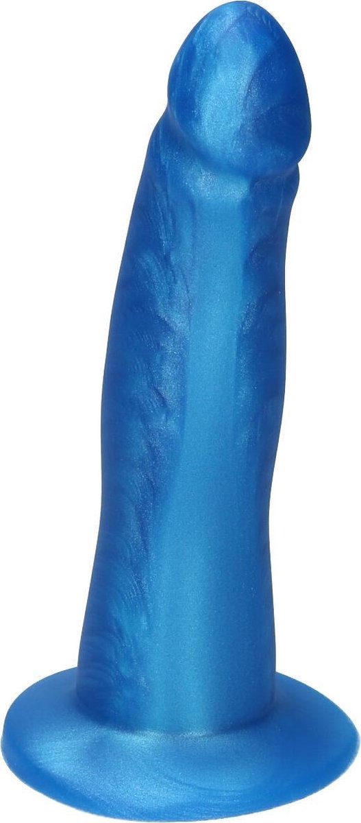 Goedkoopste Ylva & Dite - Eros - Realistische Siliconen dildo - Made in Holland - Helder Blauw Metallic