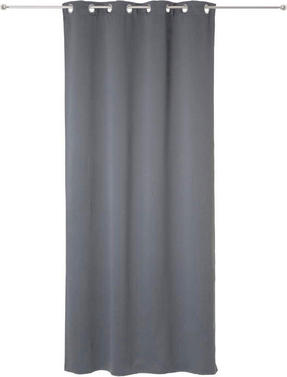 Gordijnen Atmosphera Ondoorzichtig Grijs Polyester 2 Stuks (135 x 240 cm)