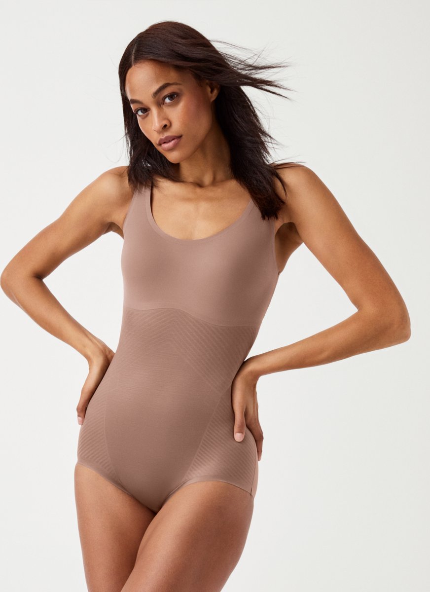 SPANXshape™ Invisible Tank Brief Bodysuit - Maat XL - Kleur Cafe au Lait