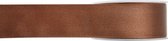 1x Hobby/decoratie bruine satijnen sierlinten 1,5 cm/15 mm x 25 meter - Cadeaulint satijnlint/ribbon - Striklint linten bruin