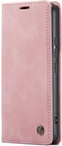 Casemania Hoesje Geschikt voor Oppo A78 5G Pale Pink - Portemonnee Book Case