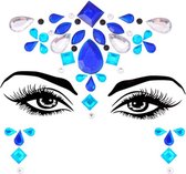Face jewels - glitters gezicht - body jewels - face tattoo - festival - glitter - Boho - Blauw