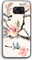 Case Company® - Hoesje geschikt voor Samsung Galaxy S7 hoesje - Japanse bloemen - Soft Cover Telefoonhoesje - Bescherming aan alle Kanten en Schermrand