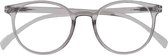 Noci Eyewear KCO026 leesbril Sally - sterkte +1.50 Transparant grijs - inclusief opbergpouch