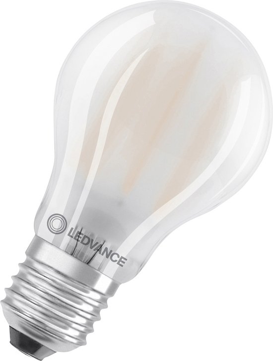 Ledvance Classic LED E27 Peer Filament Mat 5.8W 806lm - 927 Zeer Warm Wit | Beste Kleurweergave - Dimbaar - Vervangt 60W