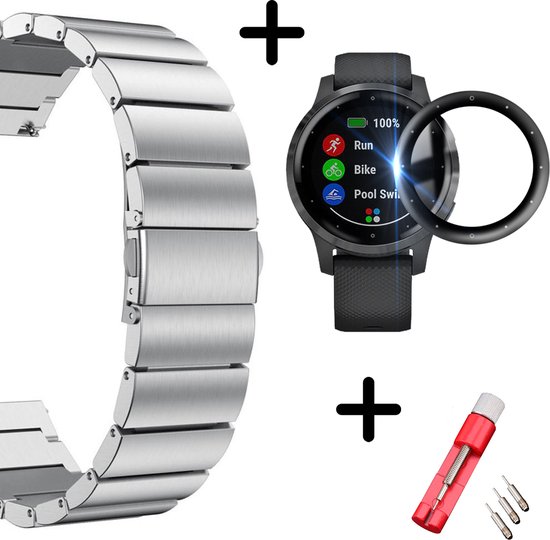 2 stuks bandjes voor Garmin Venu 4 41 mm bandje, metalen mesh roestvrij