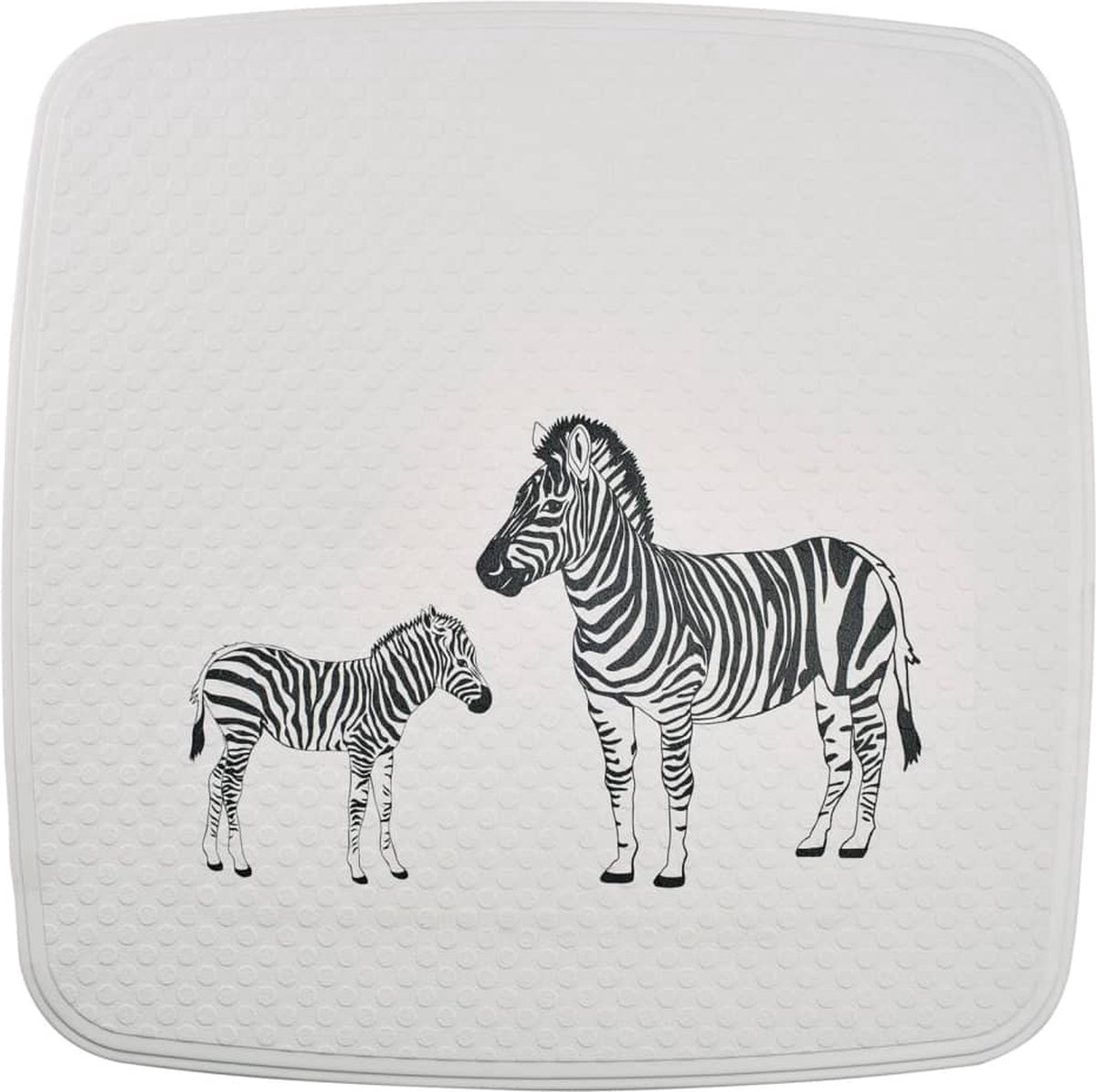 RIDDER-Douchemat-Zebra-54x54-cm-wit-en-zwart