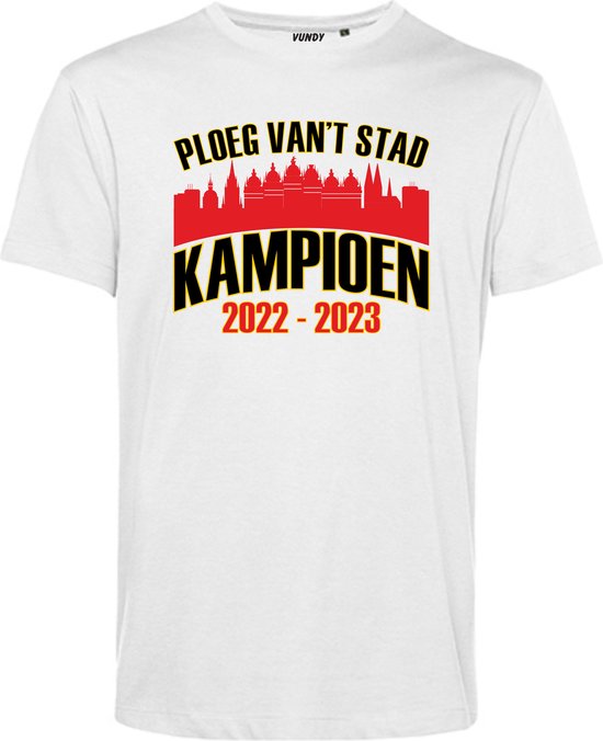 T-shirt Ploeg Van'T Stad Kamioen 2022/2023 | Antwerp FC artikelen | Kampioensshirt 2022/2023 | Antwerp Kampioen | Wit | maat XS