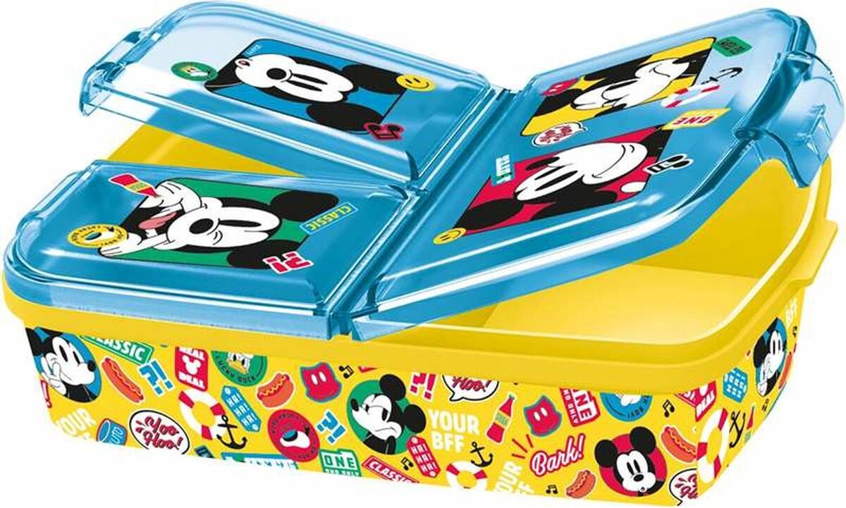 Mickey Mouse Lunchtrommel Met Compartimenten Mickey Mouse Fun-Tastic 19,5 X 16,5 X 6,7 Cm Polypropyleen