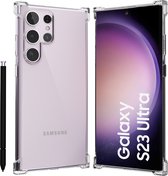 iTech Hoesje geschikt voor Samsung S23 Ultra Transparant shock proof Galaxy cover hoes case
