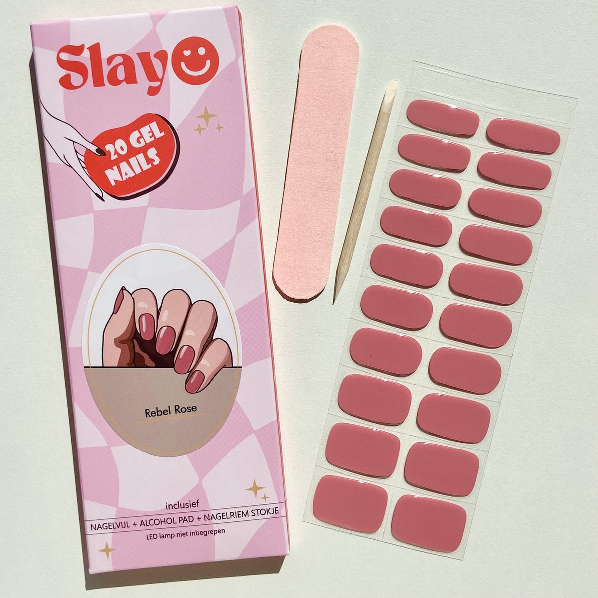 Slayo© - Gellak Stickers - Rebel Rose - Nagelstickers - Gel Nail Wraps - Nail Art Stickers - Nail Art - Gellak Nagels - Gel Nagel Stickers - Nail Wraps - LED/UV lamp nodig
