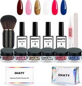 SHATY® Dipping Powder Starters Kit – Complete Set – 6 kleuren – Acryl Nagels Starterpakket - Handleiding (NL)