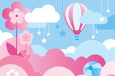 Fotobehang Ballon In De Wolken - Vliesbehang - 368 x 254 cm