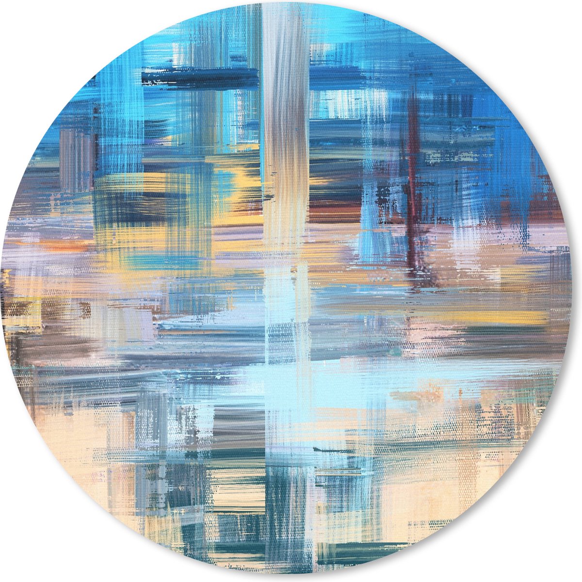 Muismat rond 50x50 cm - Mousepad Olieverf - Abstract - Schilderij - Ronde muismatten