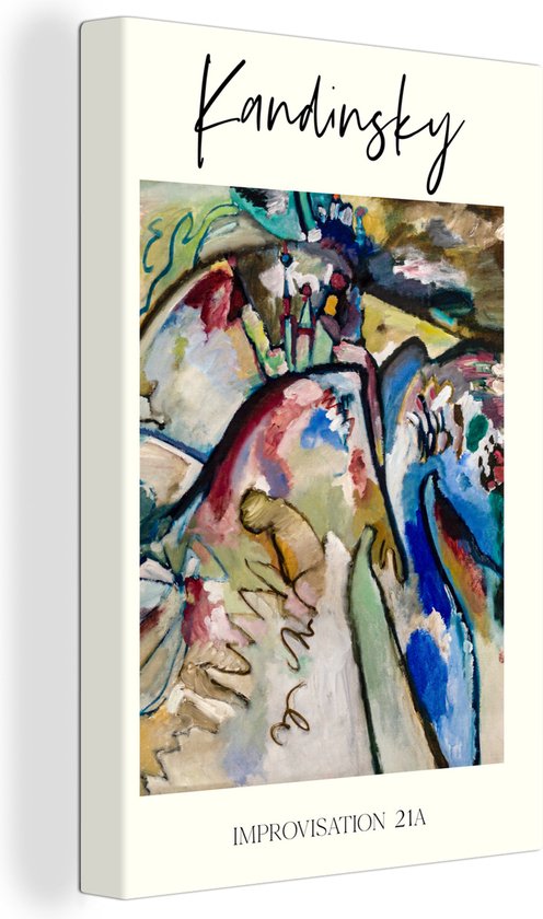 Canvas - Canvas schilderij - Improvisatie - Kleurrijk - Abstract - Kunst - Kandinsky - Canvasdoek - Muurdecoratie - 90x140 cm
