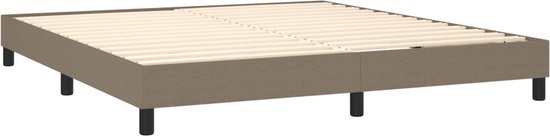 vidaXL-Boxspring-met-matras-en-LED-stof-taupe-180x200-cm