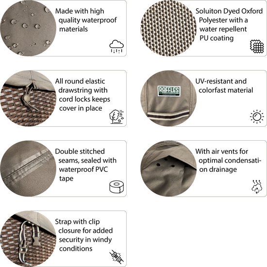 Housse chaise de jardin 80 x 75 H : 95/65 cm - Housse chaise de jardin - RTGC80