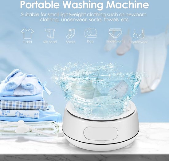 Igoods Draagbare Wasmachine - Vlekkenverwijderaar - Mini Wasmachine - 4 Versnellingen - UV Reiniging - 2kg Opslag van Igoods — afbeelding 4