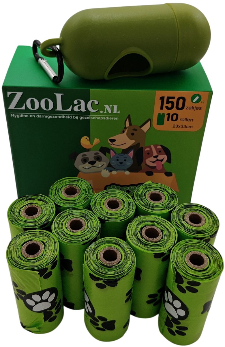 Zoolac Hondenpoepzakjes met Dispenser – Milieuvriendelijk & Lekvrij