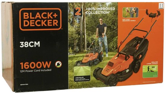 BLACK+DECKER BEMW471BH Grasmaaier - 38cm - 1600W - Fietsbeugel van BLACK+DECKER — afbeelding 5