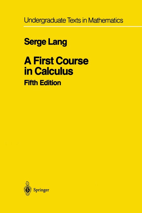 A First Course in Calculus - cover
