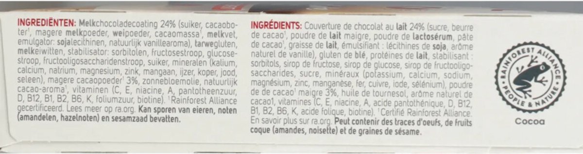 Modifast Intensive Reep Melk Chocolade - 3 x 6 x 31 gr - Voordeelverpakking