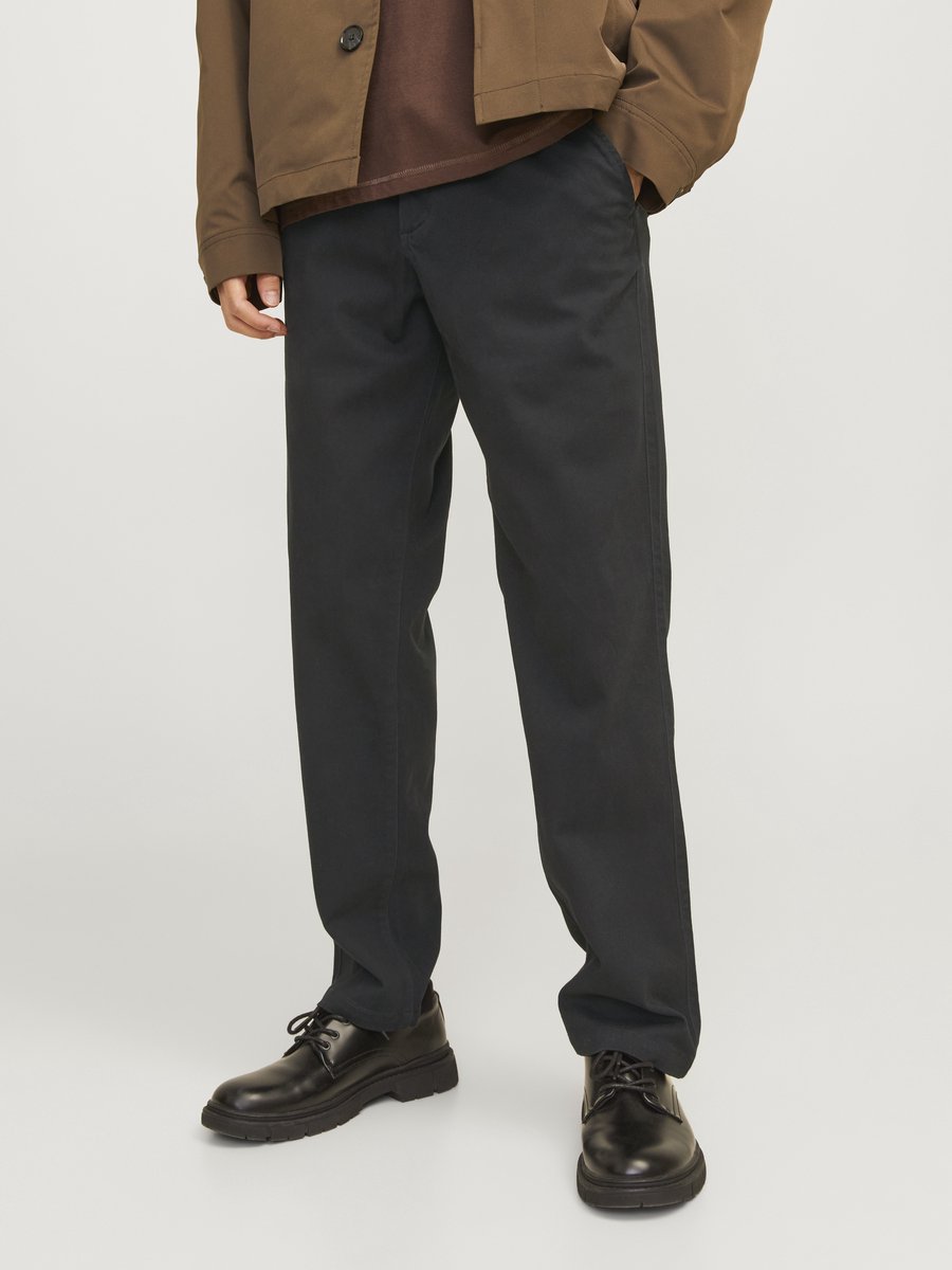 JACK & JONES Kane Dave Chino loose fit - heren chino - zwart - Maat: 30/30