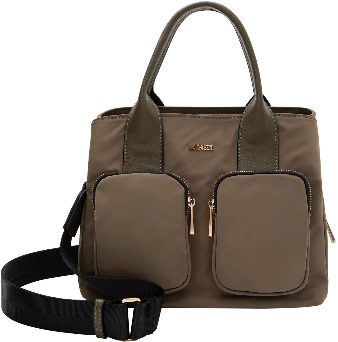 L.CREDI handtas schoudertas Penelope Hand Bag Forest olijfgroen