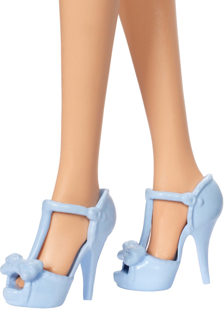 Barbie Pop - Pop met Blond Haar en Blauw Halterjurkje met strik - Modepop — afbeelding 2