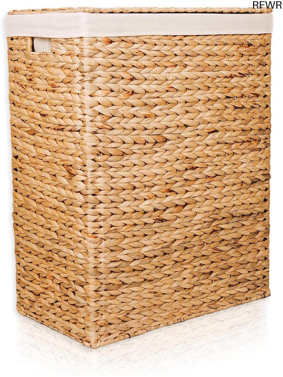 RFWR® Ruimtebesparende Wasmand met Deksel voor Kleine Ruimtes - 80 Liter Opbergruimte