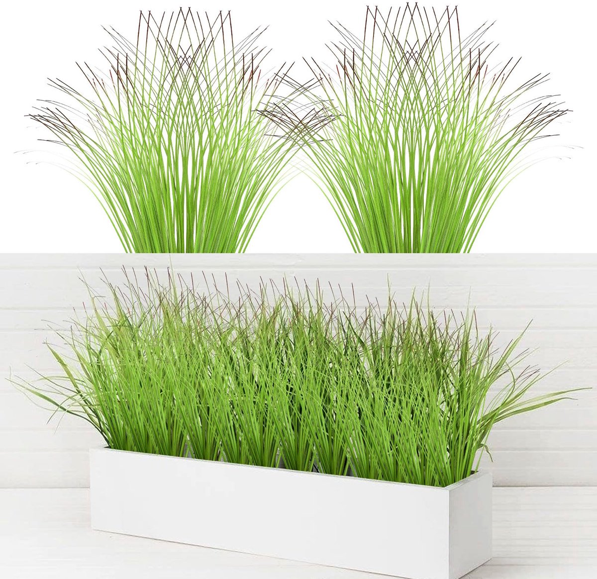 Ibenzoa® Kunstplanten Set van 12 Stuks - Realistisch Kunstgras voor Binnen- en Buitendecoratie