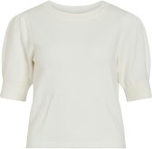 Pull Vila Viril à manches 2/4 et col rond - 14105306 White Alyssum Femme Taille - M