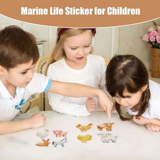 Dierenkoppen stickers | Ronde beloningsstickers | Dieren