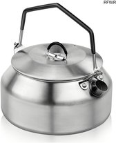 RFWR® Campingwaterkoker 0,8L Roestvrijstaal - Draagbare Waterkoker voor Buiten, Perfect voor Kamperen, Picknicken en Wandelen