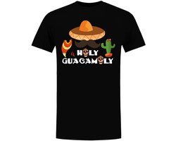 Holy Guacamoly Heren T-shirt - Grappig Mexicaans - Fiesta Shirt met Sombrero