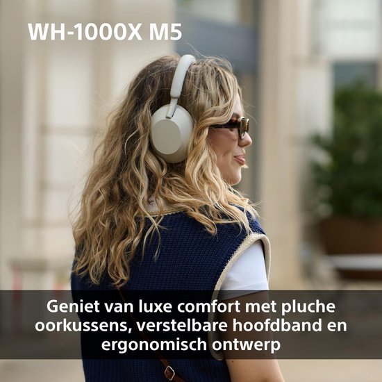 Sony WH-1000XM5 - Draadloze koptelefoon met Noise Cancelling - Smoky Pink / Roze