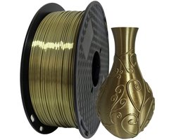 Silk Antique Gold PLA Filament 1.75 mm - 3D Printer Filament 1KG - 2.2LBS - 3D Printing Materials - Silky Shiny Gold Filament - Metallic Metal Bronze Brass PLA - Gold Silver Copper Kleur
