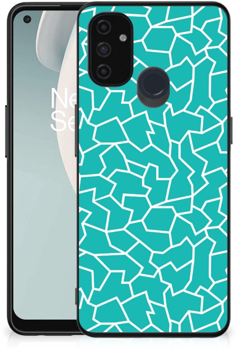 OnePlus Nord N100 Leuk Telefoonhoesje Cracks Blue