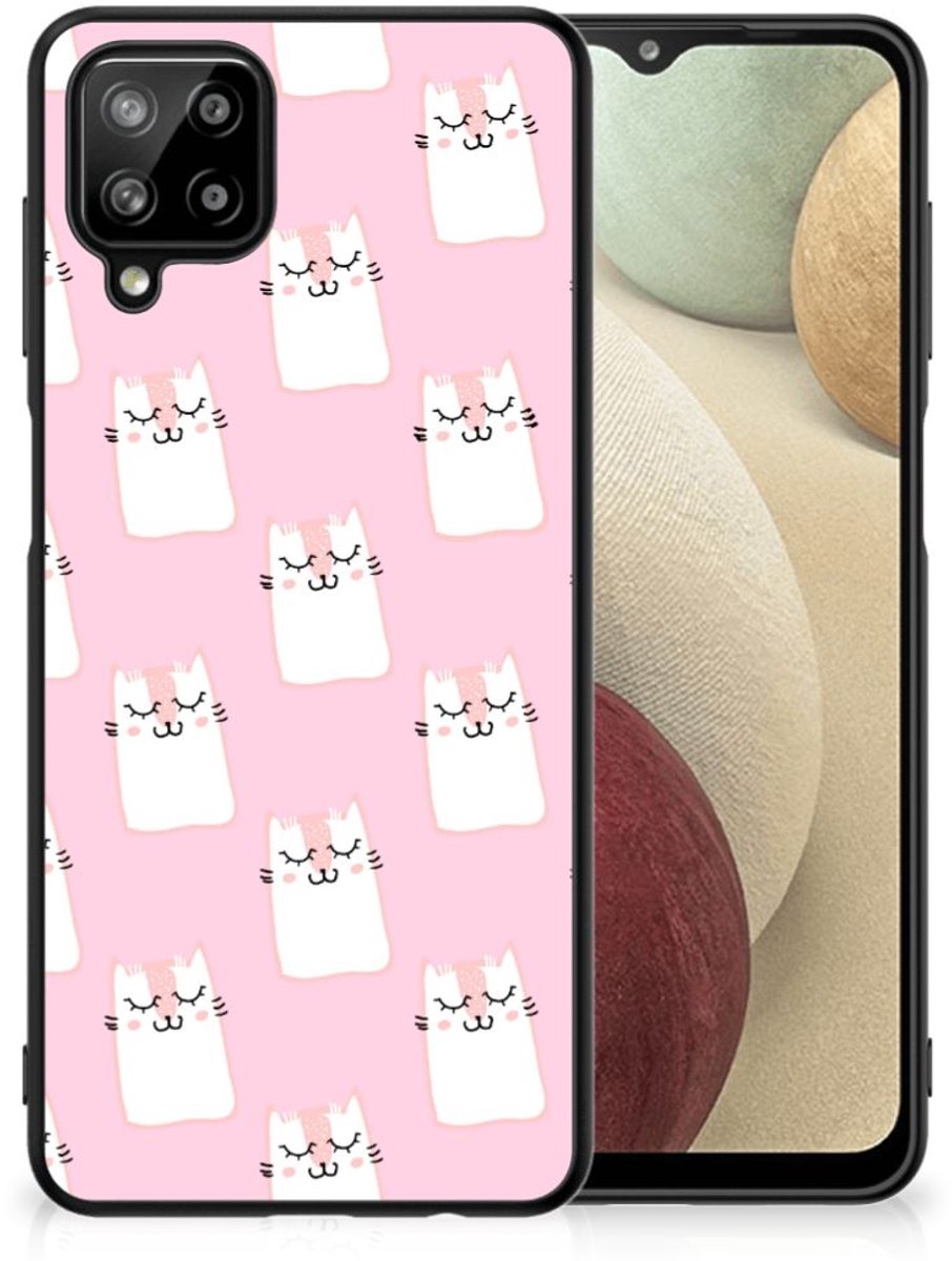 Back Cover voor Samsung Galaxy A12 Dierenprint Telefoonhoesje Sleeping Cats