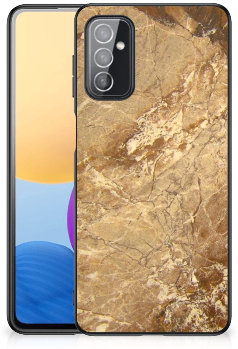 Samsung Galaxy M52 Marmeren Print Telefoonhoesje Marmer Creme