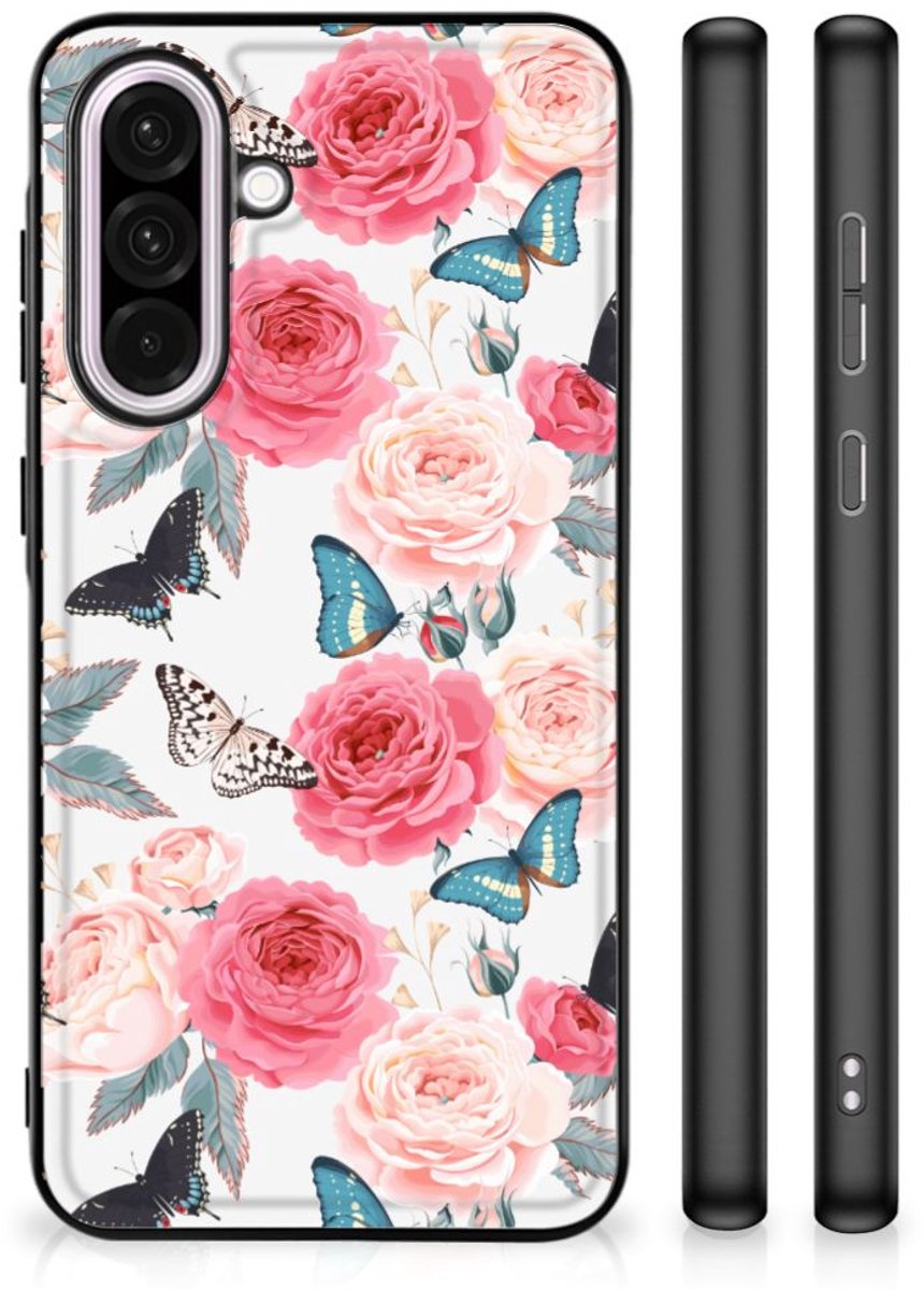 Samsung Galaxy A56 Bloemen Hoesje Butterfly Roses