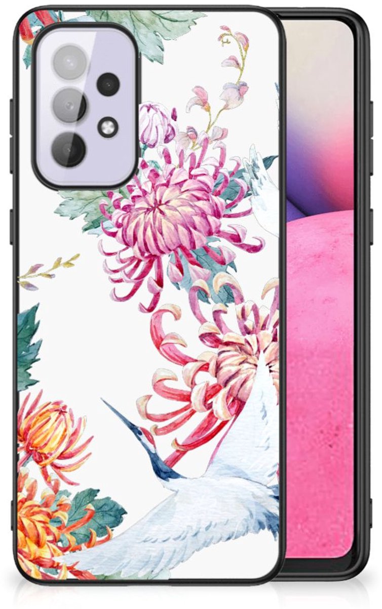 Samsung Galaxy A33 5G Dierenprint Telefoonhoesje Bird Flowers
