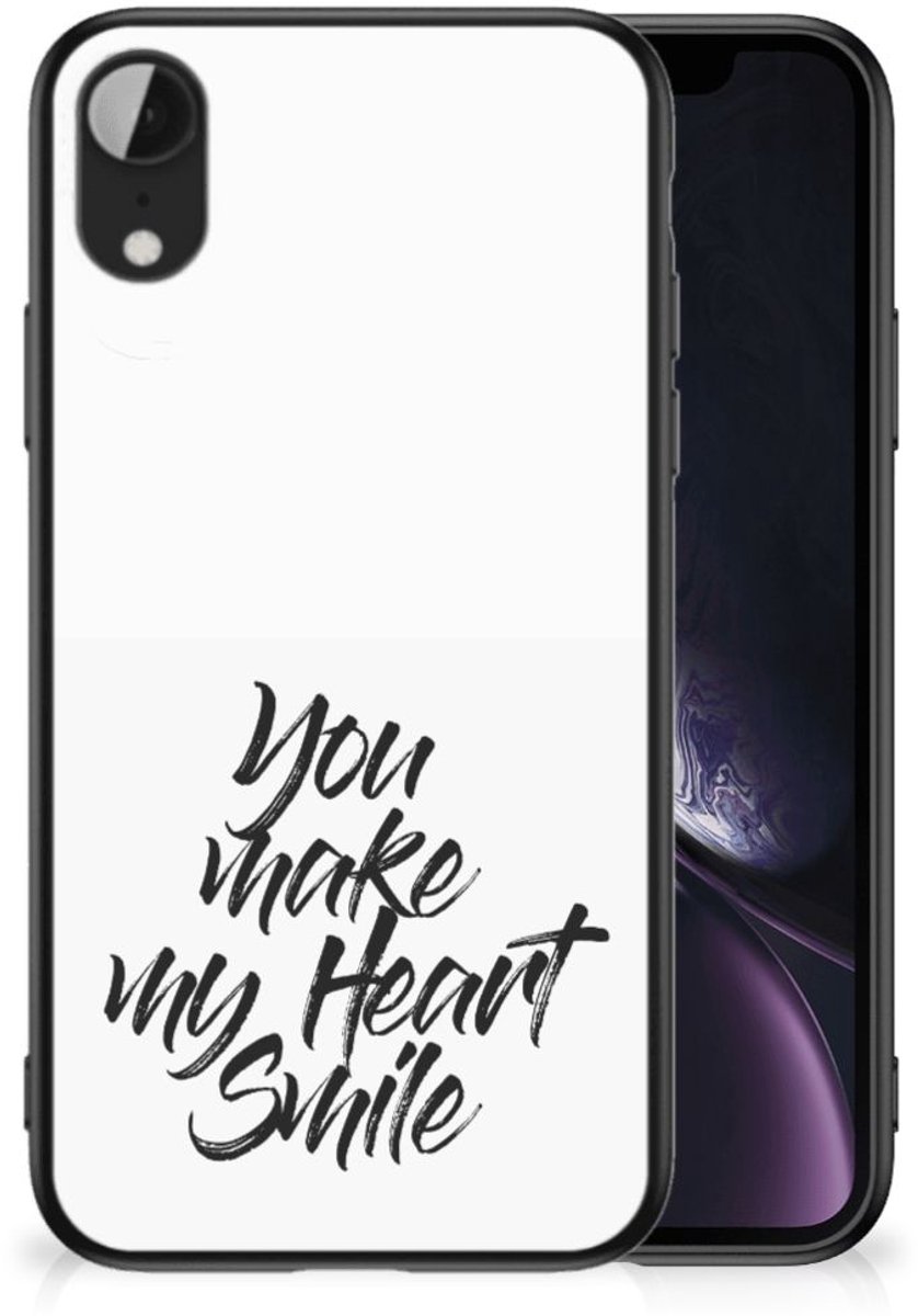 Apple iPhone XR Telefoon Hoesje met tekst Heart Smile