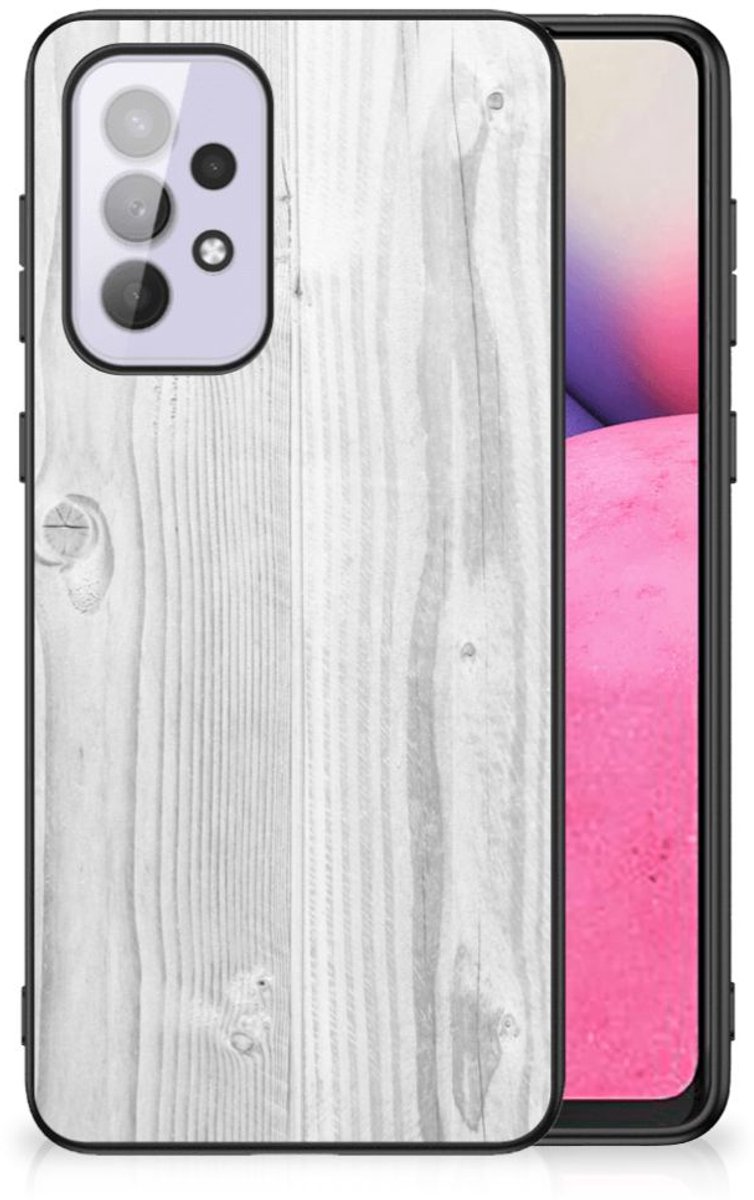 Samsung Galaxy A33 5G Houten Print Telefoonhoesje White Wood