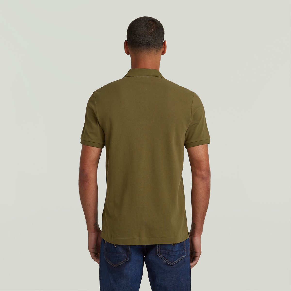 G-Star Oluv slim polo ss Heren Polo’s Olijf
