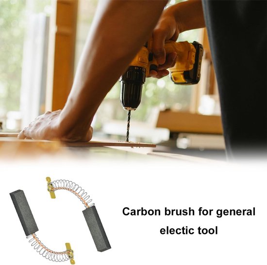 Motor Carbon Borstels - Carbon Borstels Voor Elektrische Gereedschappen - Vervangende Motor Carbon Borstels - 4 Stuks — afbeelding 4