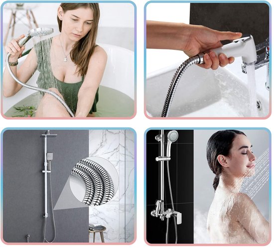 Tuyau de douche flexible et renforcé Ibenzoa® de 1,5 mètre avec raccord universel